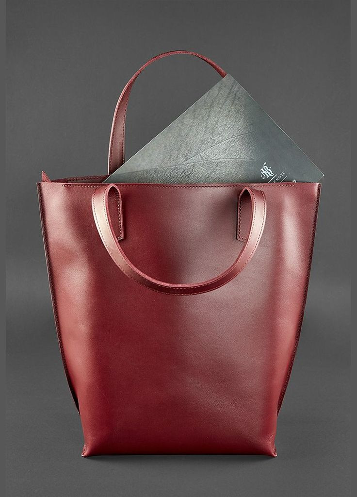 Шкіряна жіноча сумка D.D. бордова (A-026326) BlankNote шоппер (327874128)