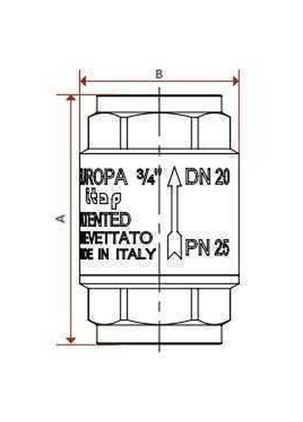 Клапан обратного хода воды 2″ EUROPA 100 Itap (338864058)