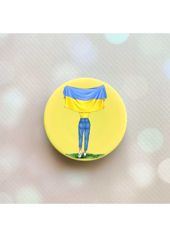 Держатель для смартфона / планшета попсокет Popsocket:: Девушка с флагом (принт 263) Creative (360657067)