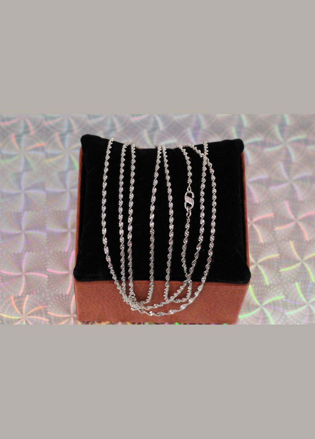 Ланцюг спіраль 60 см 2 мм серебристая Xuping Jewelry (317269656)