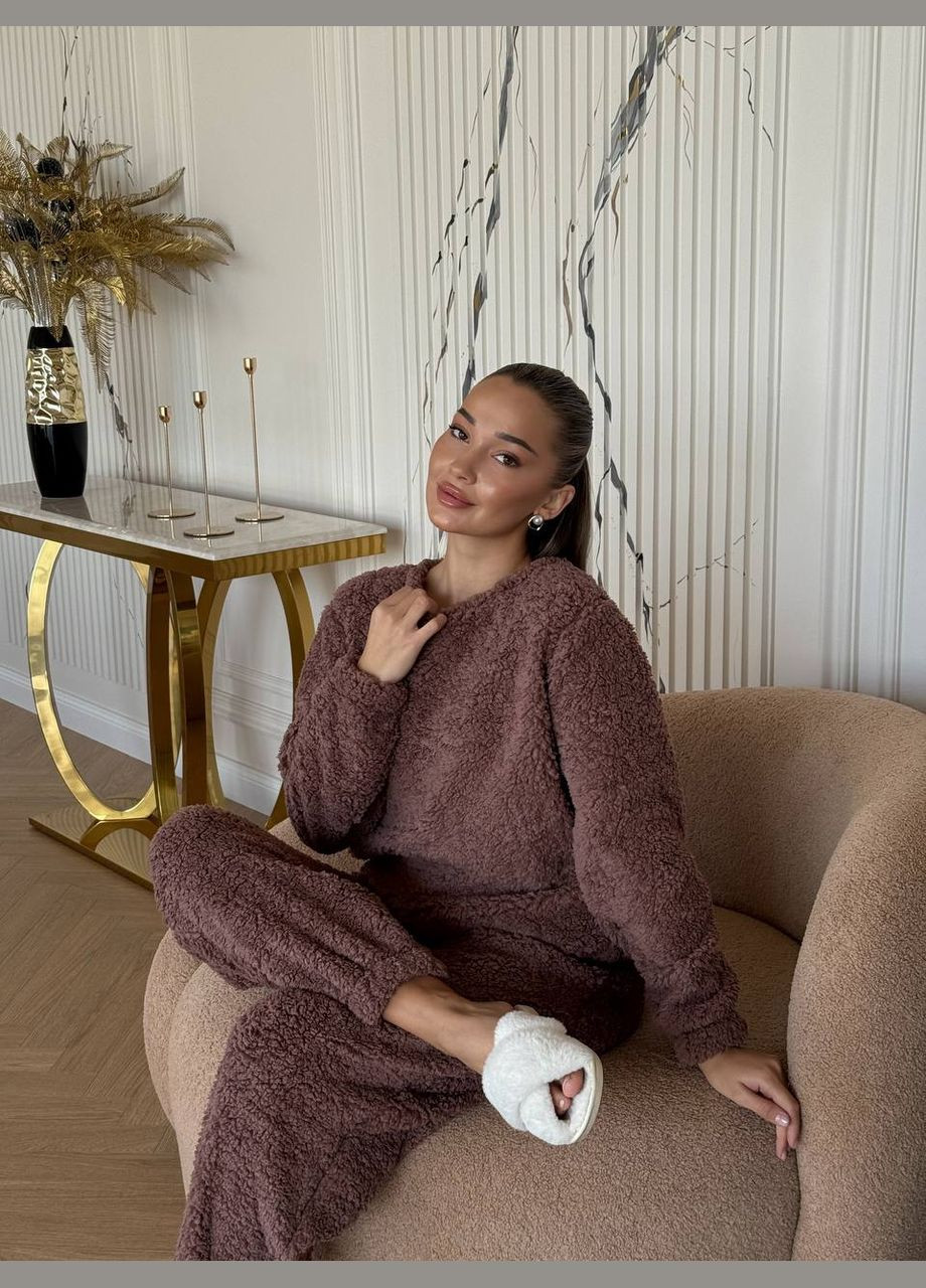 Кавова всесезон піжама кофта + брюки Garna