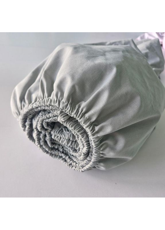 Простирадло на резинці Бязь Сірий однотон 100х200х25 см MERISET (369775508)