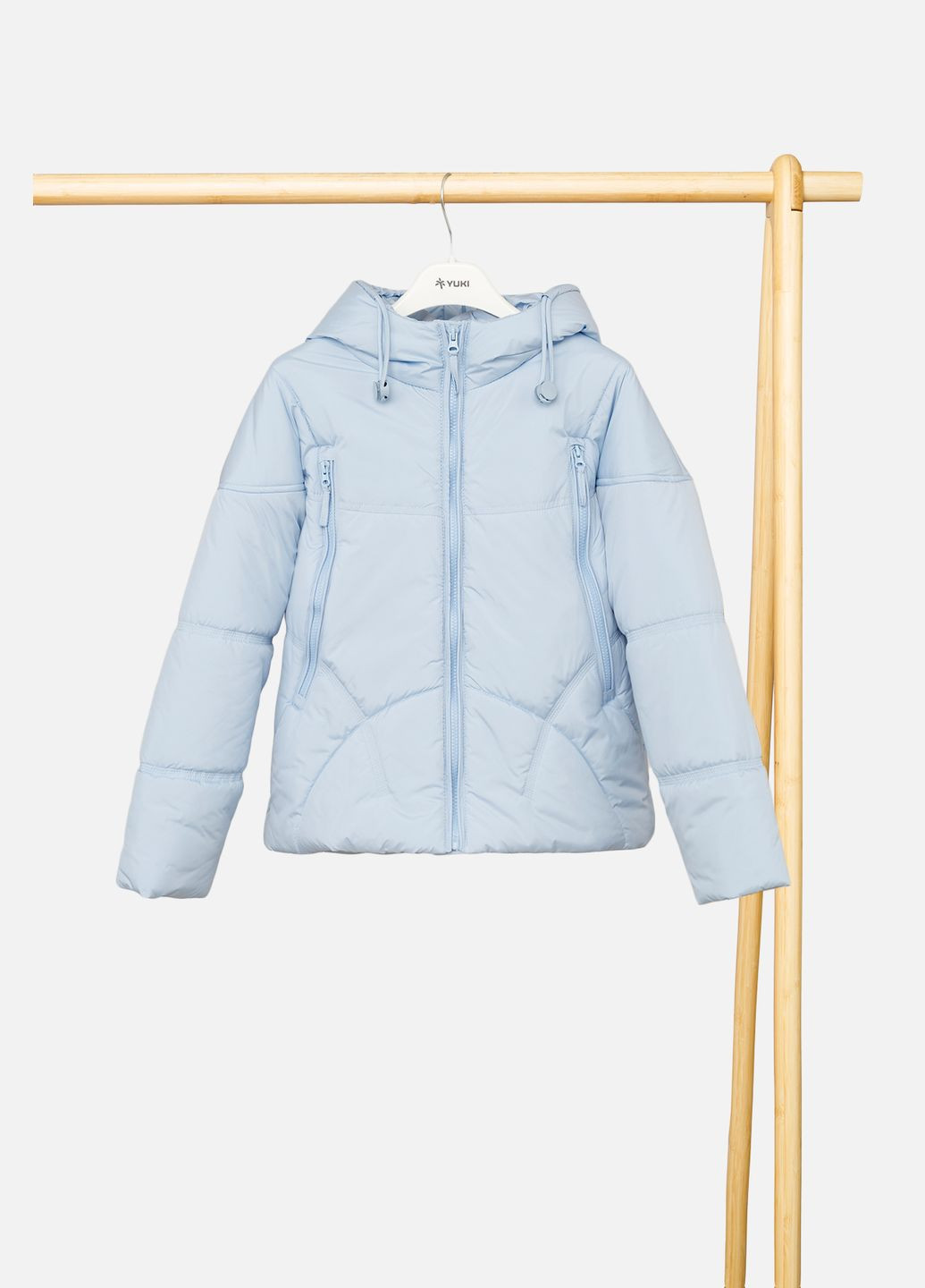 Голубая демисезонная куртка для девочки цвет голубой цб-00267391 CHUNXU