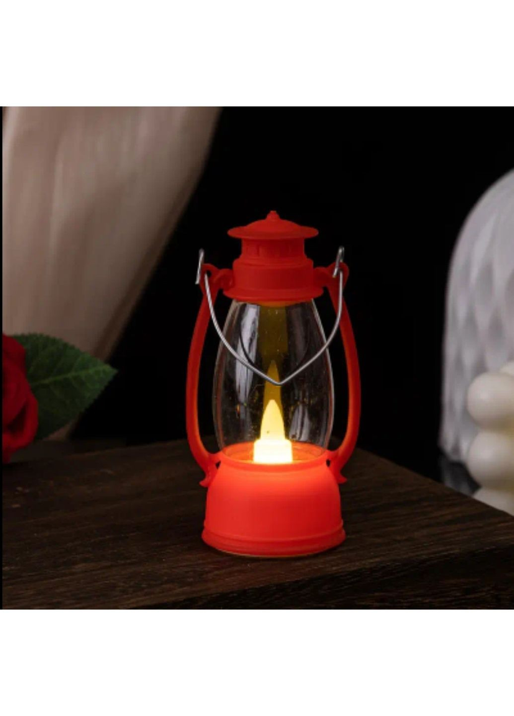 Светодиодный маленький фонарь-ночник в форме лампы, красный. No Brand (357205474)