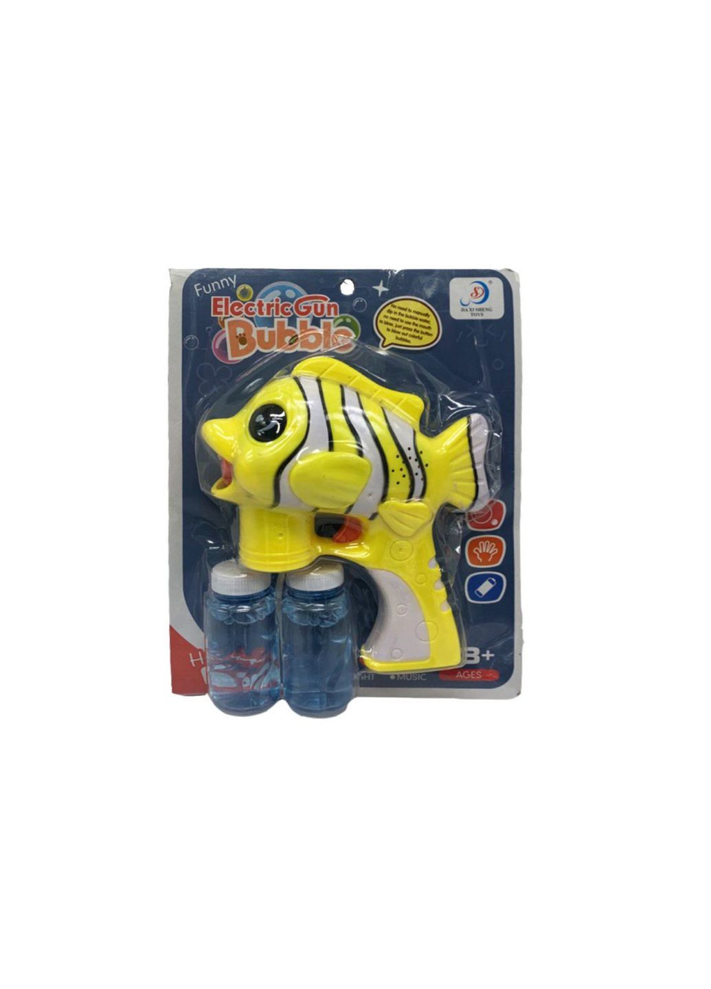 Генератор мильних бульбашок "Риба-клоун" зі світлом та звуком 7х28х21 см Bambi (289465475)