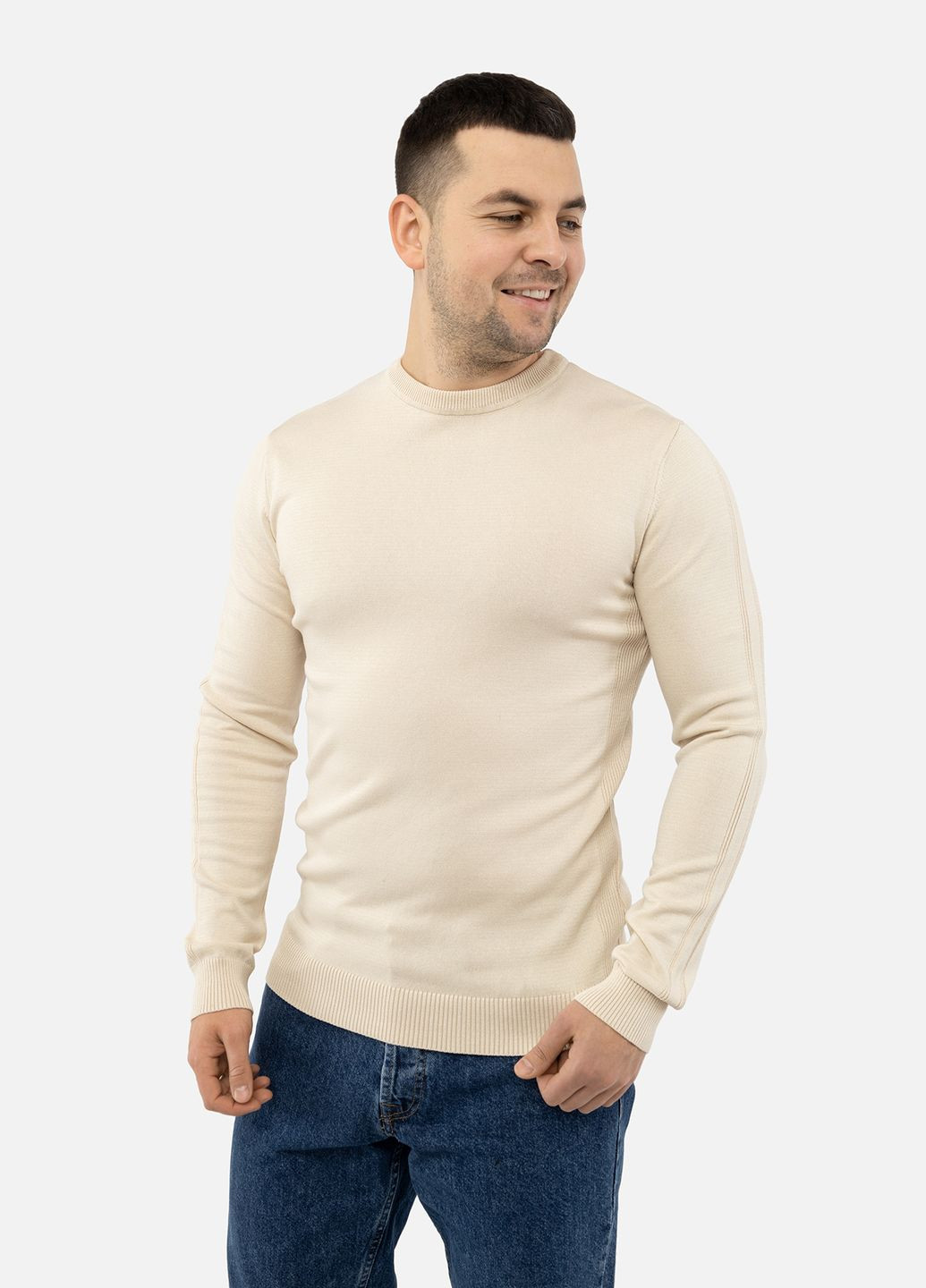 Мужской джемпер цвет молочный ЦБ-00241594 Figo (306713040)