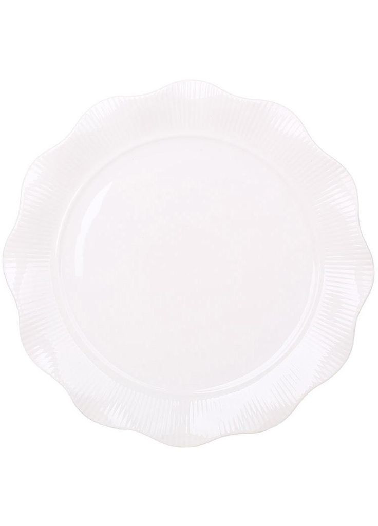 Тарелки обеденные White City Волна Ø30.5см, набор 2 фарфоровые тарелки BonaDi (372173423)