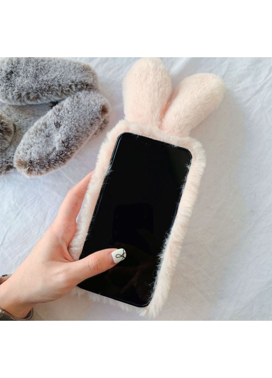 Чохол плюшевий кролик з вушками для Redmi Note 8 Pro Xiaomi (369646829)