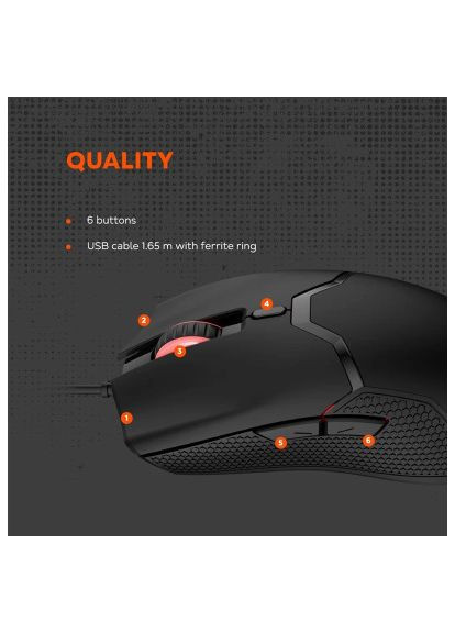 Мышка (CND-SGM116) Canyon GM-116 Carver USB Black (366650786)