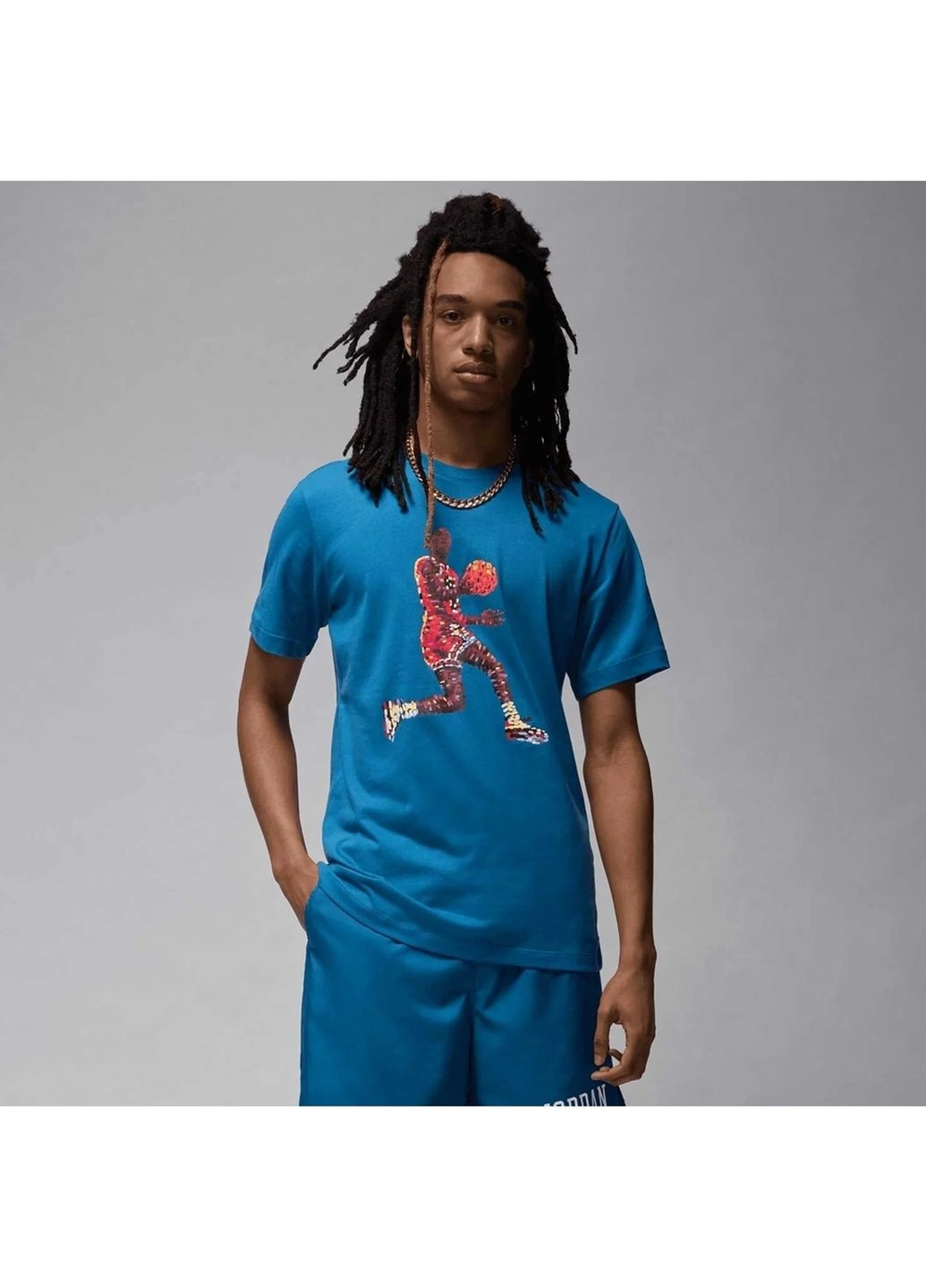 Синяя футболка мужская flight essentials blue Air Jordan