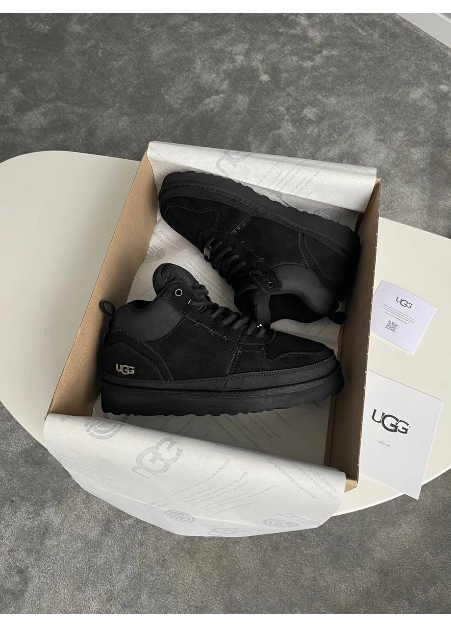 Чорні кросівки чоловічі ugg highland hi heritage black | уггі хайленд хай херітейдж чорні демісезон No Brand