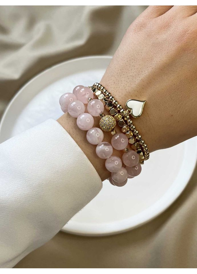 Сет із 4х браслетів кварц та гематит 4640 LeBijou (367580249)