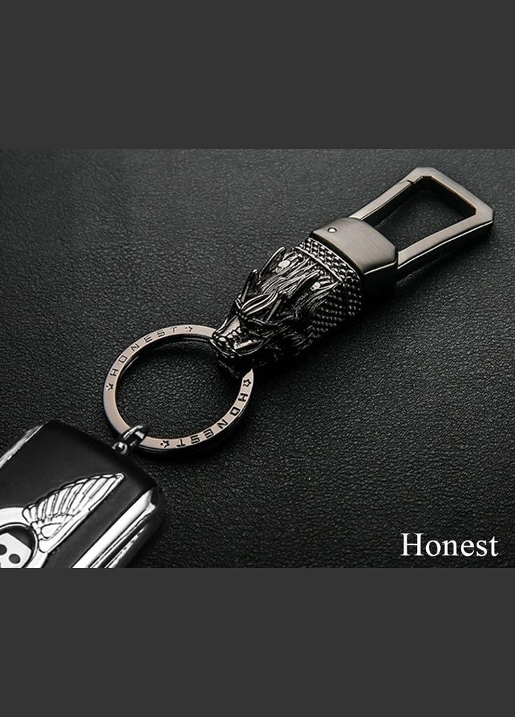 Брелок автомобільний на ключі сталевий надійний карабін Honest DM2-Чер (334727270)