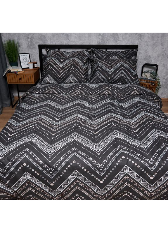 Комплект постельного белья Микросатин Premium «» Евро 200х220 наволочки 4х50х70 (MS-820007783) Moon&Star Geometric Grace (356114754)