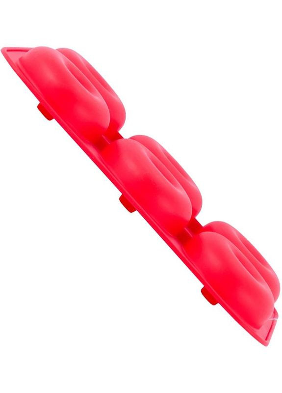 Силіконова форма для випічки 6 осередків для пончиків червона для кексів та десертів Kamille (368977937)