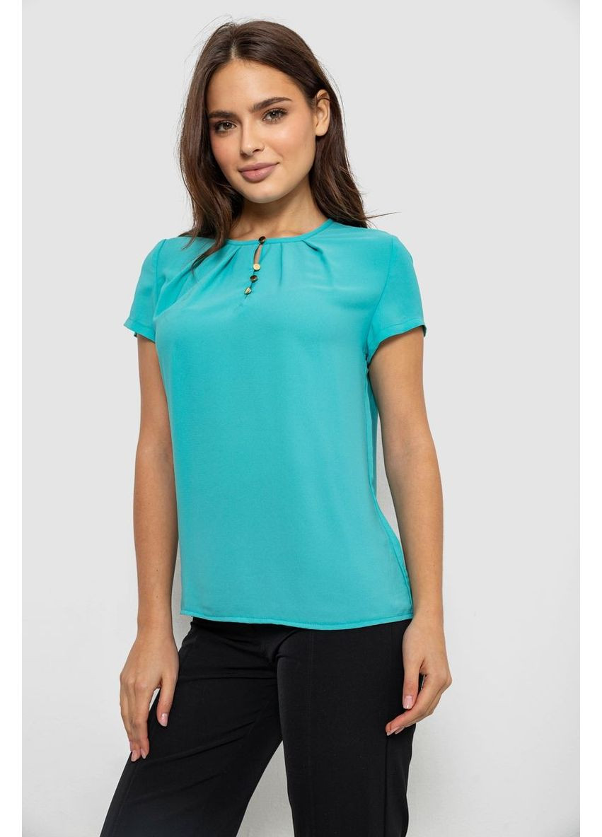 Бірюзова блуза однотонна,, 230r112 Ager