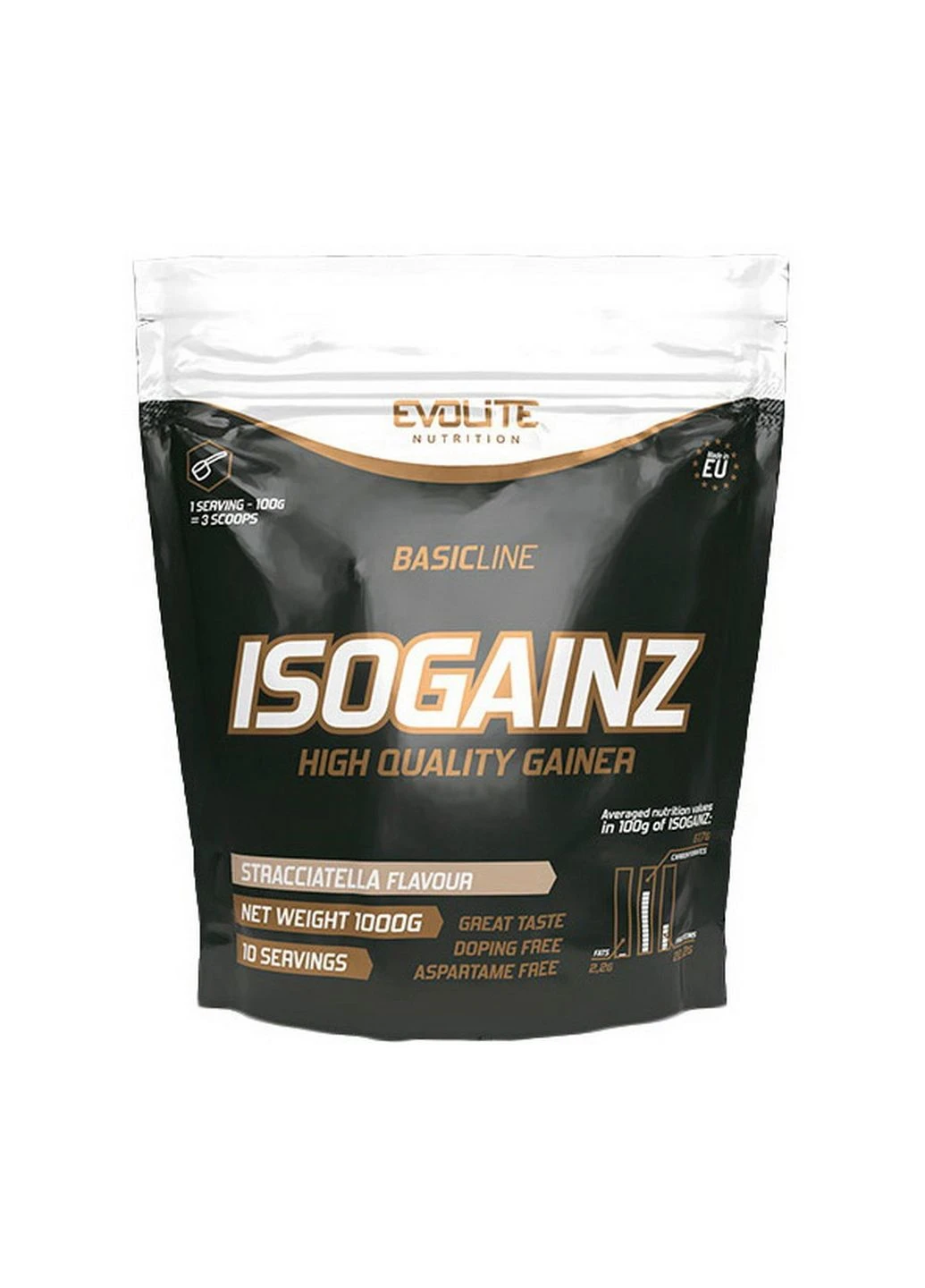 Гейнер IsoGainz, 1 кг Страчателла Evolite Nutrition (293339440)