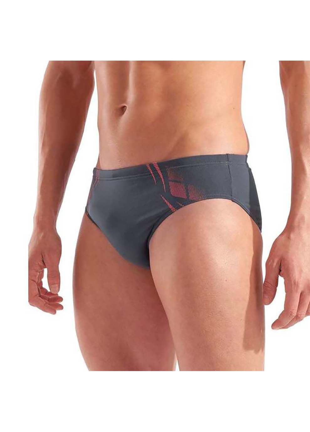Мужские комбинированные плавки-слипы poseidonia swim briefs серый, розовый Arena