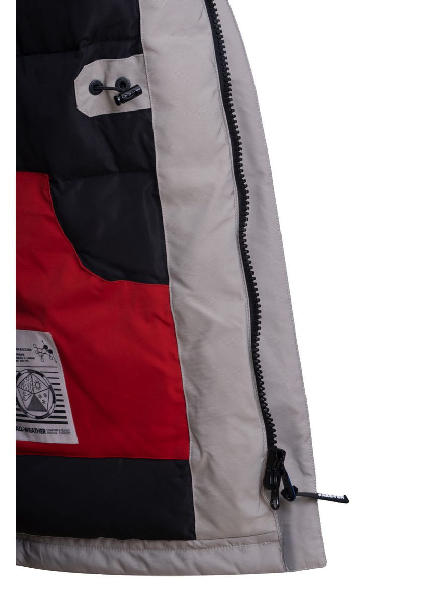 Бежевая зимняя парка nf 71005 бежевая Freever