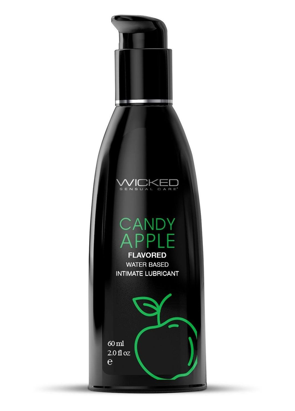 Їстівний лубрикант зі смаком яблука Wicked Aqua Candy Apple на водній основі, 60 мл Wicked Sensual Care (298936579)