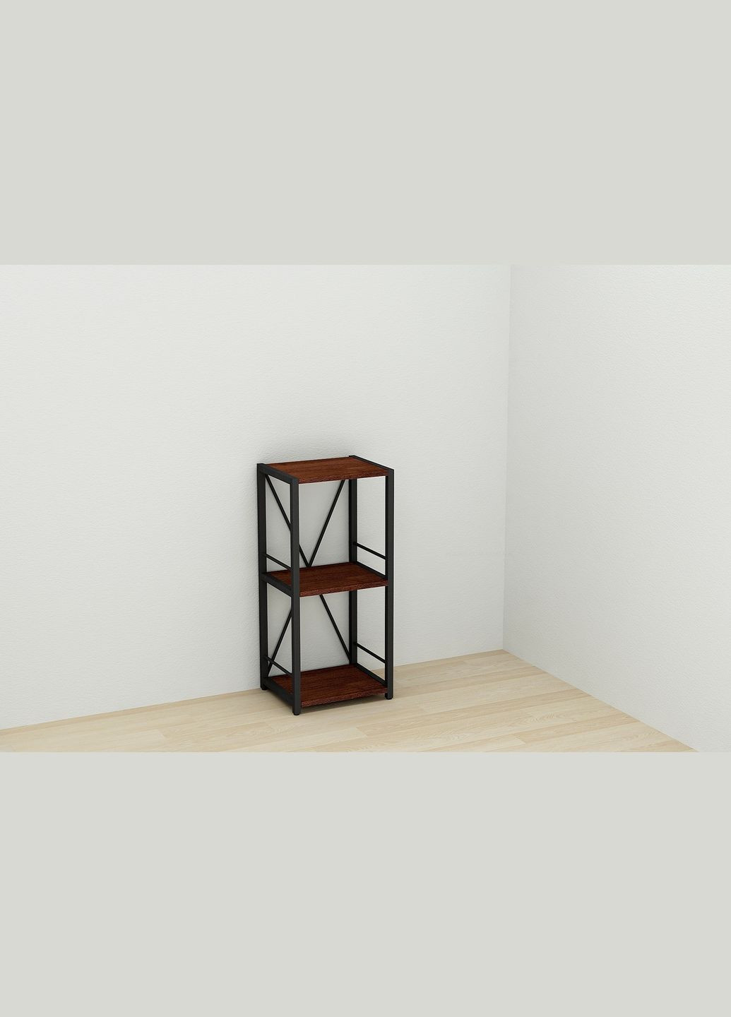 Этажерка 3/34 Серии Коннект 73x34x28 черный ДСП Венге 16мм (FRD-105548) Ferrum-decor (351359047)