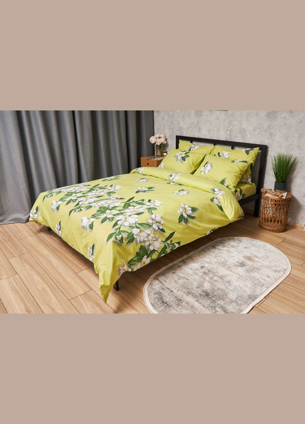 Комплект постільної білизни Бязь Gold Люкс «» King Size 220x240 наволочки 4х70х70 (MS-820005499) Moon&Star Wisteria (296909929)