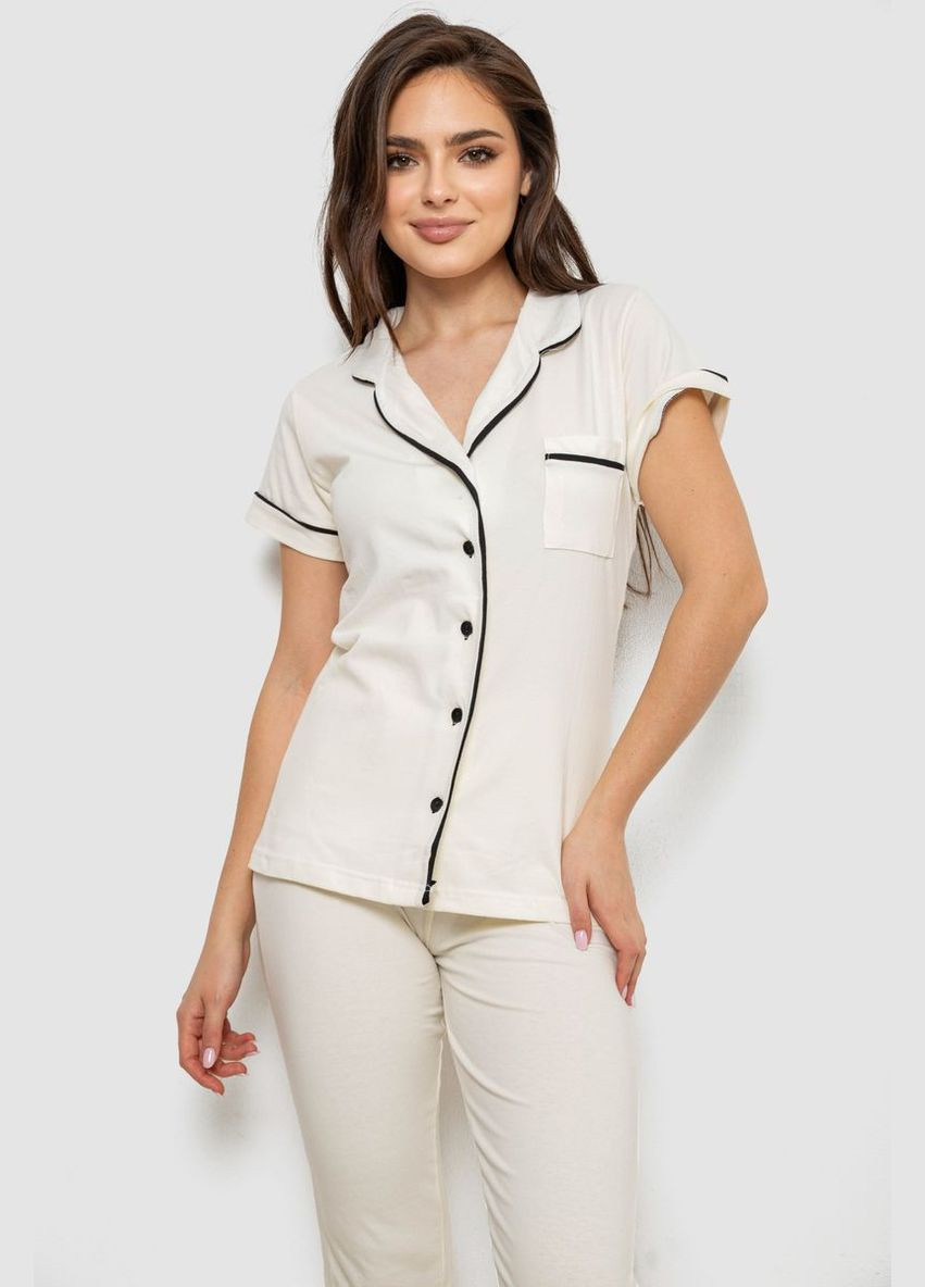 Молочна всесезон піжама жіноча,, 243r19002 Anello