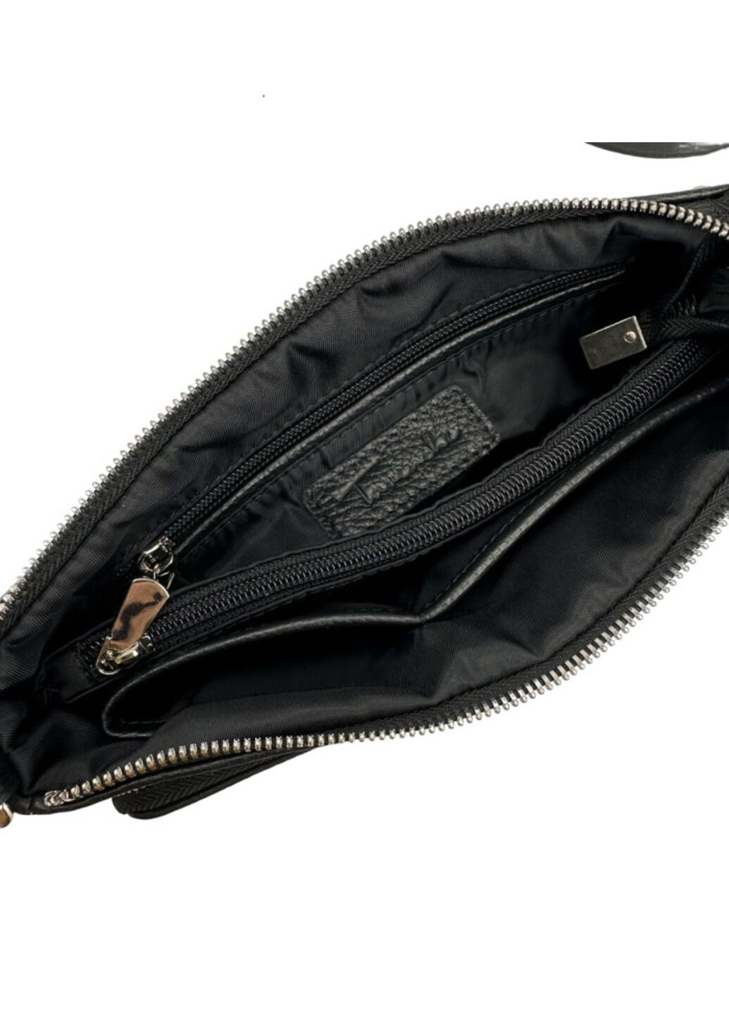 Сумка кроссбоди через плечо женская из натуральной кожи черная RoyalBag CH-0378A-FL (331532795)