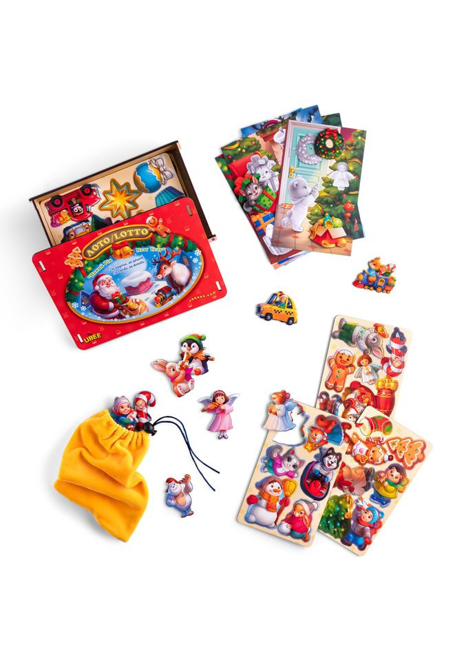 Настільна гра "Новорічне лото" (ПСД235) PSD235, 48 фігурних фішок Ubumblebees (315746702)