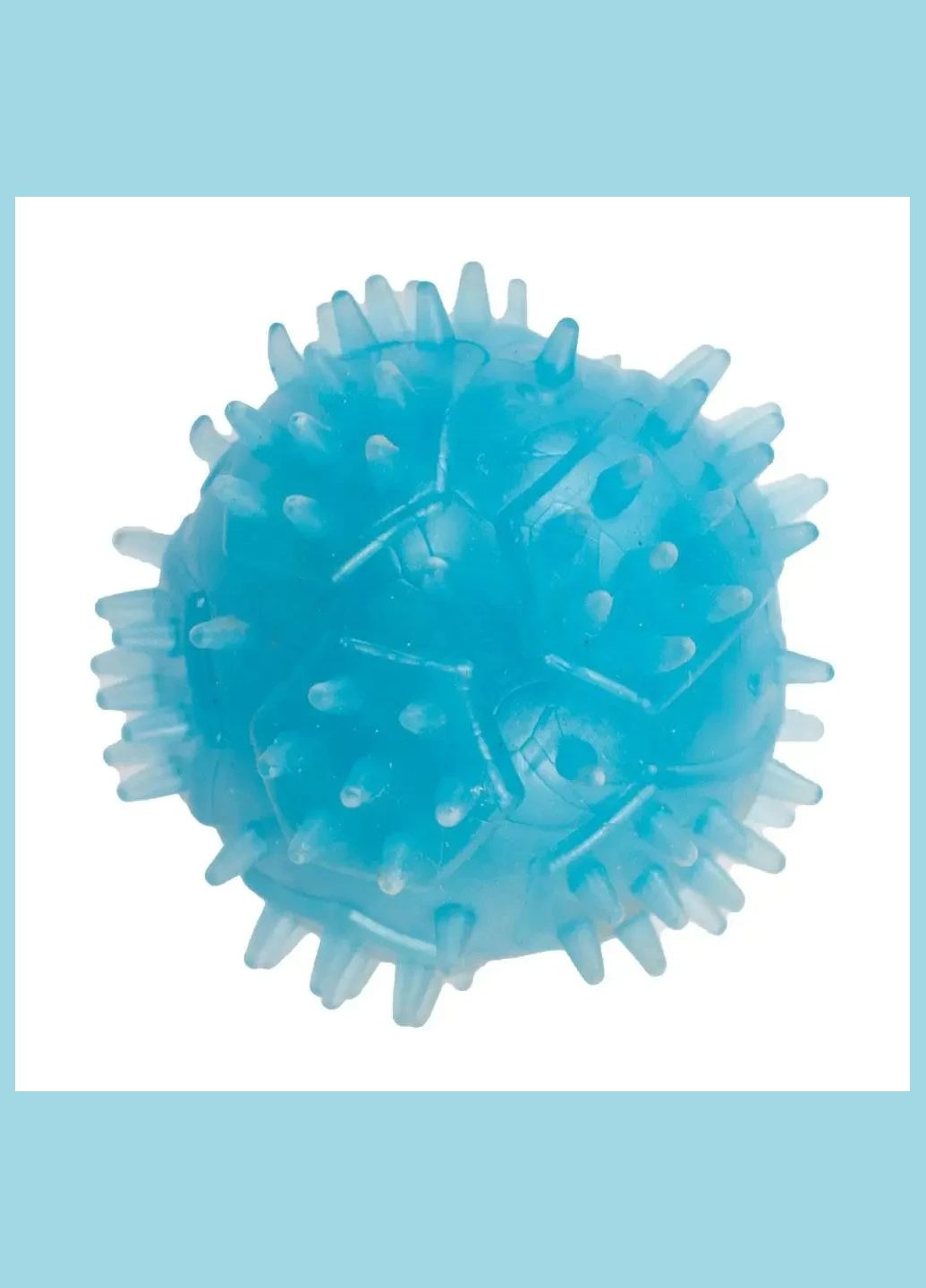 Іграшка для собак м'яч із шипами 6 см, блакитний AGILITY (278308631)