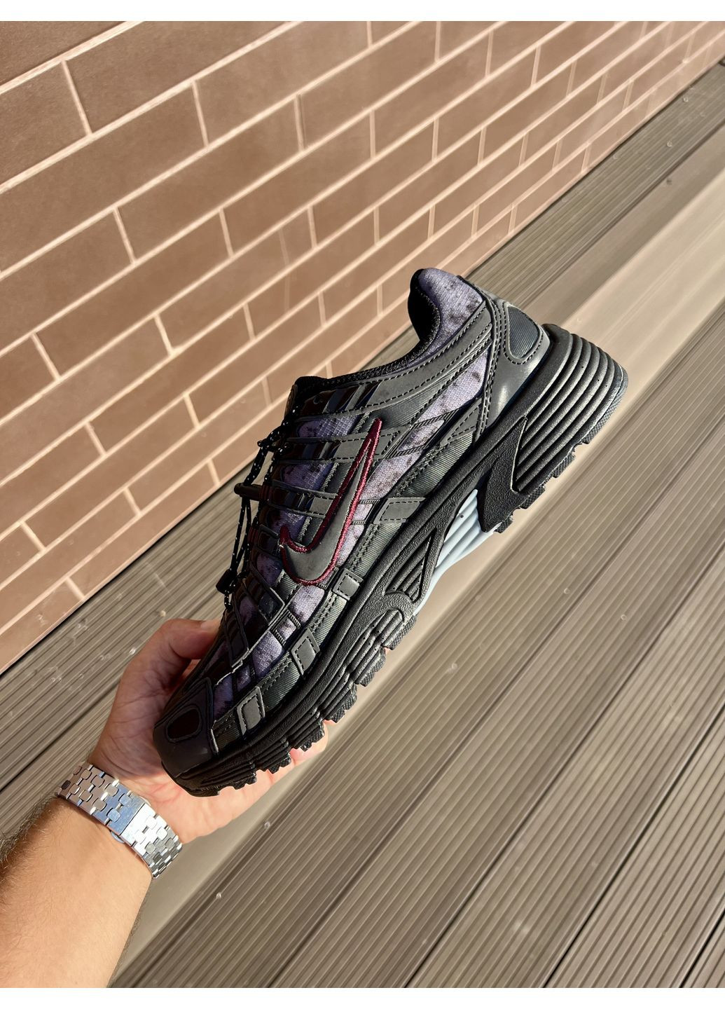 КРОССОВКИ ЖЕНСКИЕ NIKE P6000 BLACK RED НАЙК П-6000 No Brand чёрные демисезоны (368887717)