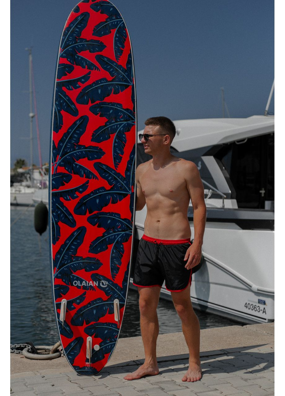 Мужские черные пляжные пляжные мужские короткие шорты для купания, быстросохнущие легкие спортивные шорты Intruder