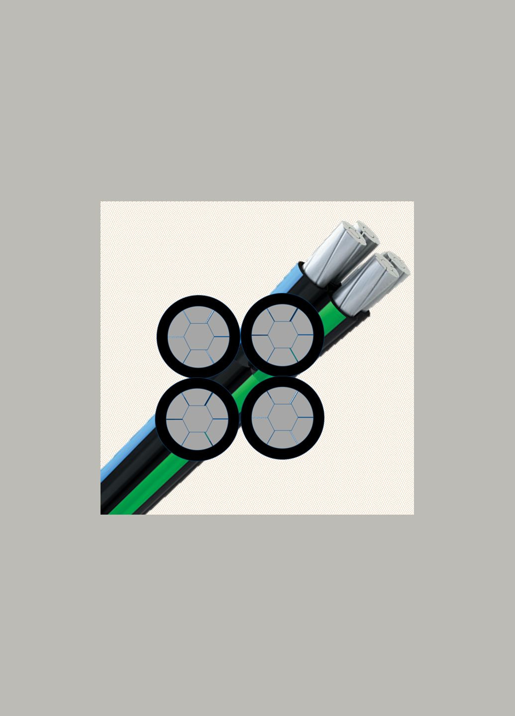 Провід алюмінієвий СИП-4 4х35 кв.мм (1 пог.м) [123405-1C] жорсткий чотирижильний КПКЗ (344529646)