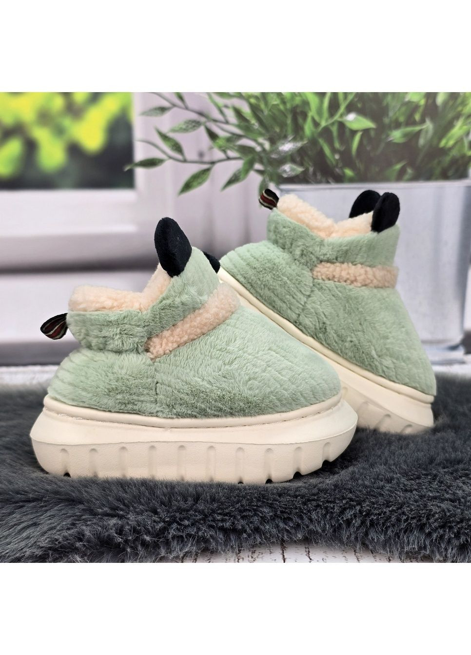 Тапочки чуні дитячі вельветові на об'ємній пінковій підошві Lion (370303131)