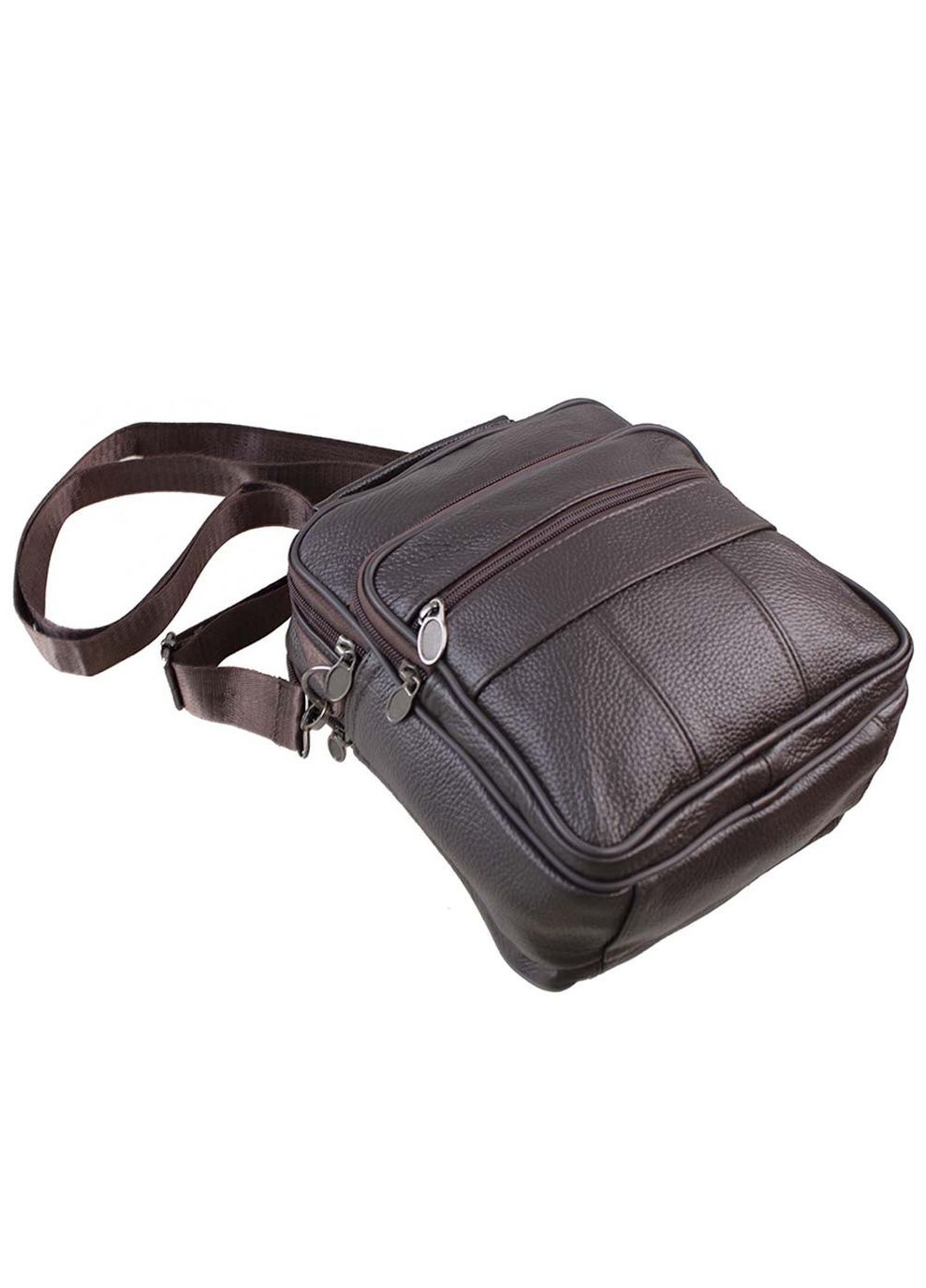 Мужская сумка из натуральной кожи 8560-2 коричневая. No Brand (370848361)