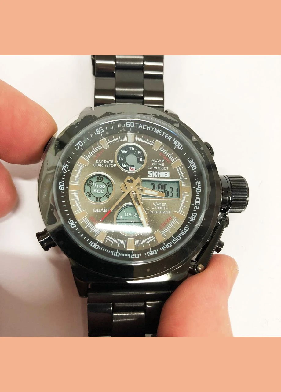 Годинник наручний чоловічий SKMEI 1515BK BLACK, годинник наручний електронний тактичний. Колір: чорний No Brand (386242073)