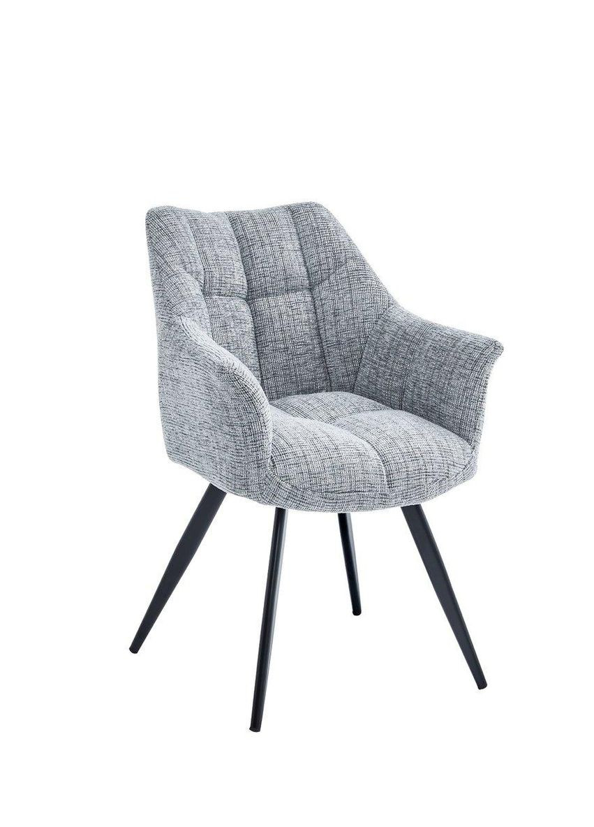 Стул STEFAN черный каркас/светло-серый тк. Intarsio (365461310)