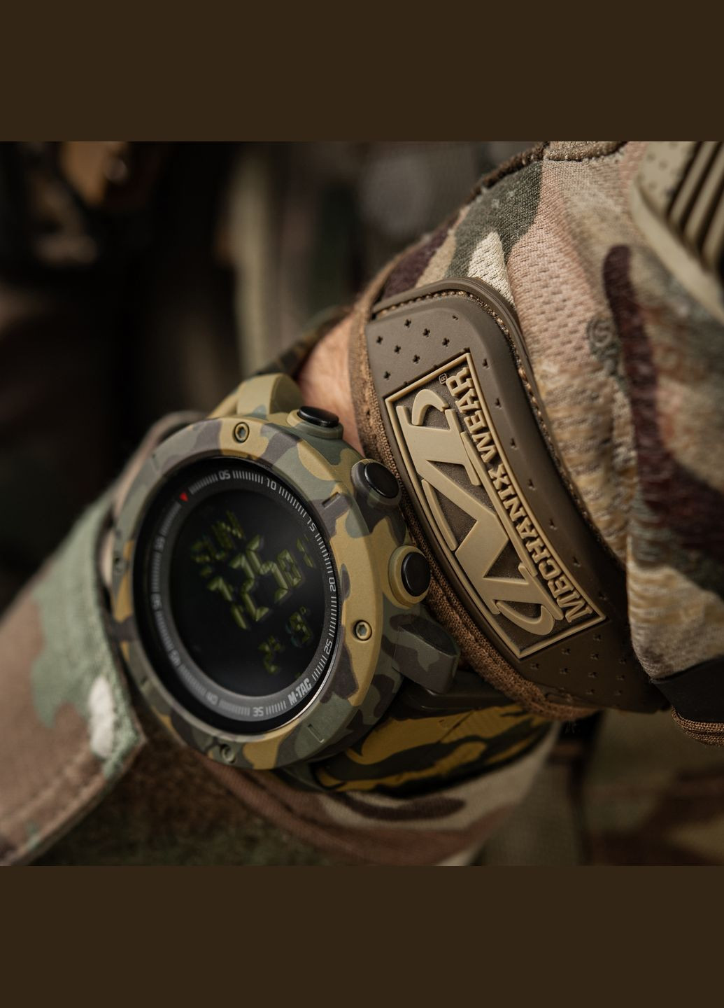 Годинник тактичний з компасом 2095 Camo M-TAC (303261746)