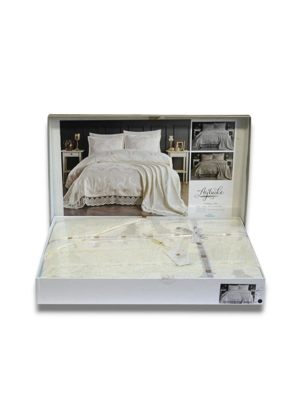 Покривало Modabox 240х260 см Aybuke Krem Moda Box (365814845)