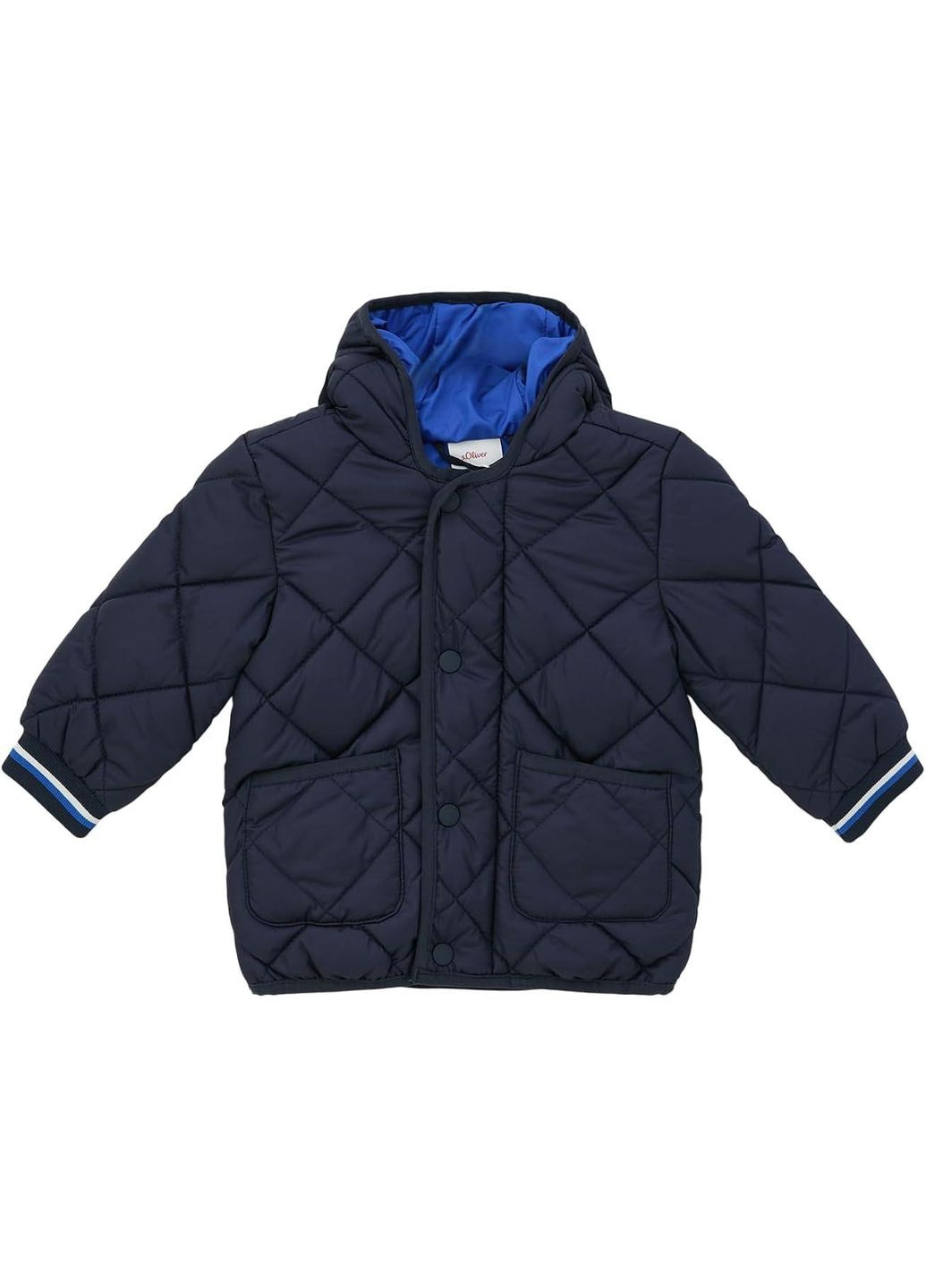 Темно-синя демісезонна дитяча демісезонна стьобана куртка для хлопчика темно-синя (25101603) S.Oliver