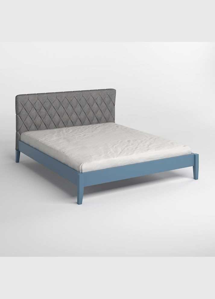 Двоспальне дерев'яне ліжко Венеція ДК (S7010R90B)/Аляска 93 (Сірий) 160х200 см (MBG-5555) Mebigrand (368278606)