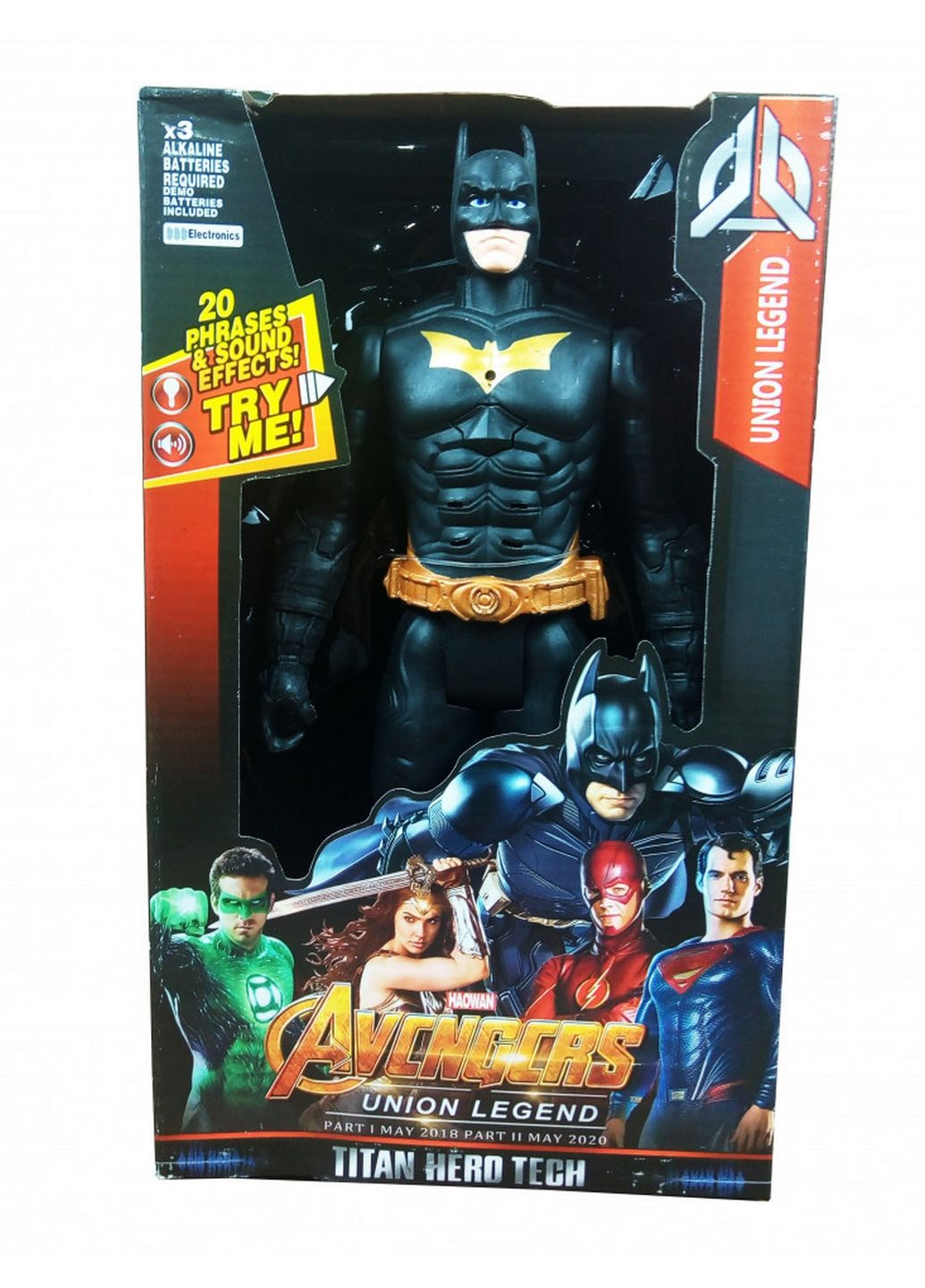 Фігурка супергероя Месники з рухомими руками та ногами (Batman) 6х30х18 см No Brand (289463596)