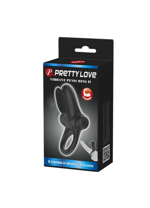 Эрекционное кольцо Vibrant Penis Ring II Black Pretty Love (400738396)