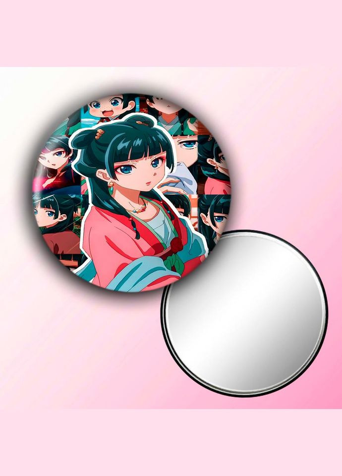 Зеркальце косметическое карманное Аниме Монолог фармацефта #0005 с рисунком круглый 56 мм No Brand (309152774)