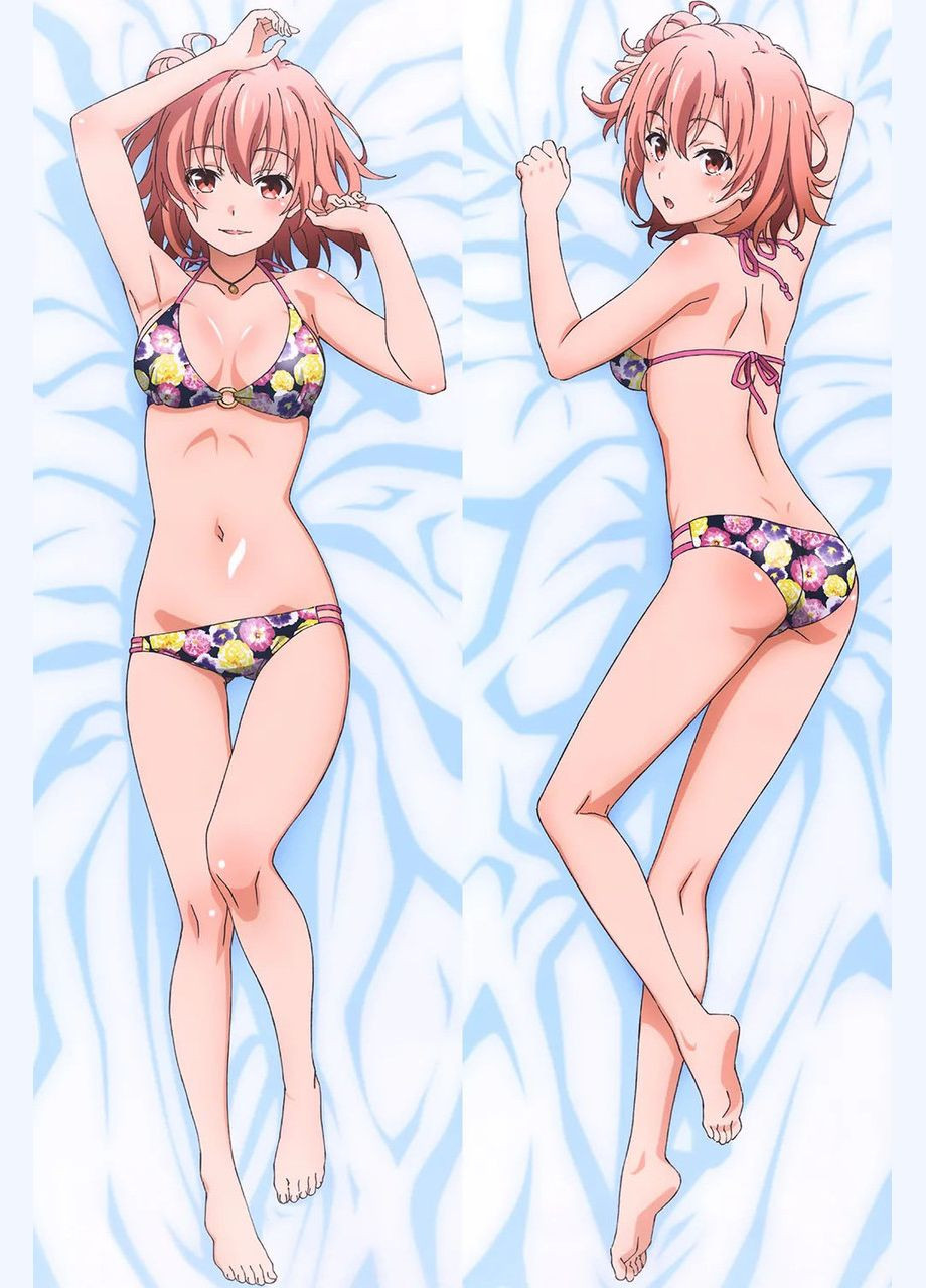 Подушка дакимакура двухсторонняя Yui Yuigahama 3 - Yahari Ore no Seishun Love Comedy wa Machigatteiru 100см No Brand (327842596)