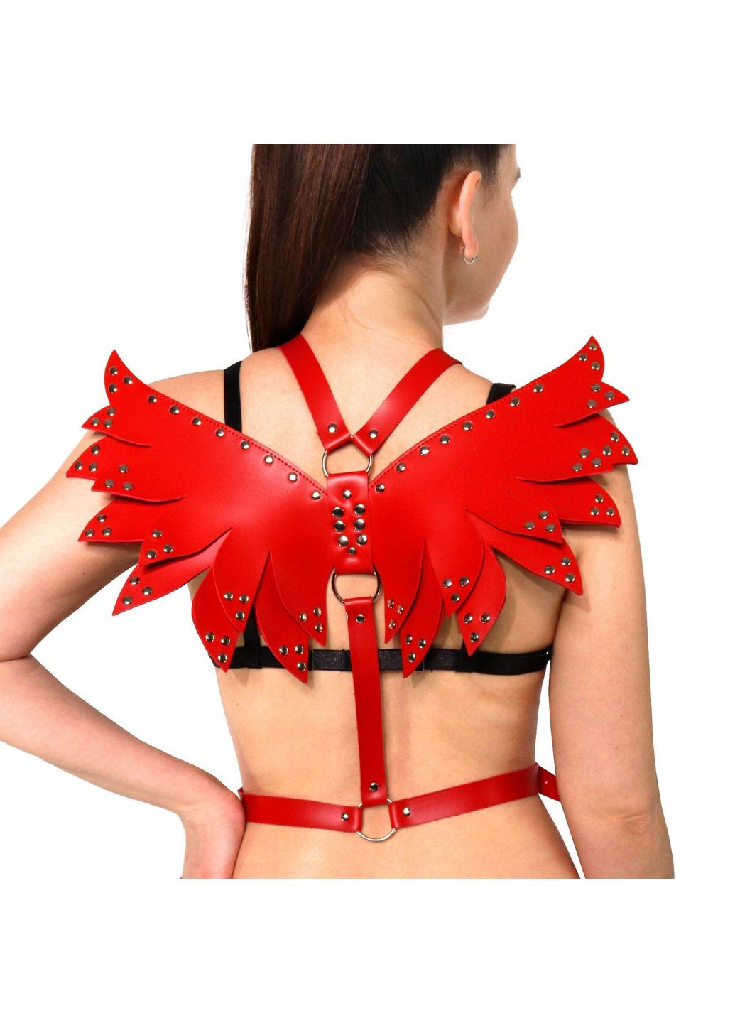 Жіноча портупея Wings червона L-2XL, екошкіра - CherryLove Art of Sex (343047079)