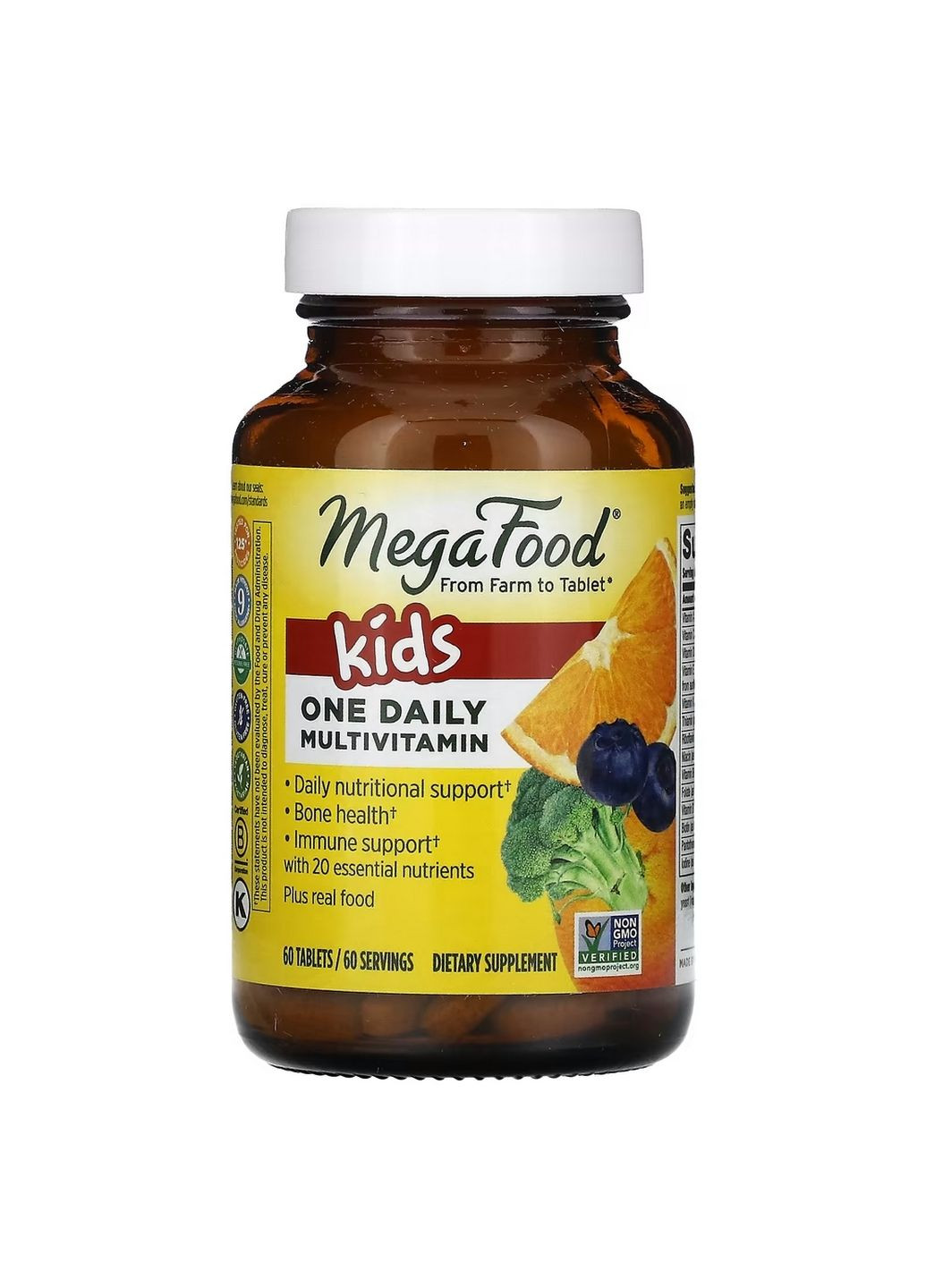 Вітаміни та мінерали Kids One Daily Multivitamin, 60 таблеток MegaFood (293339476)