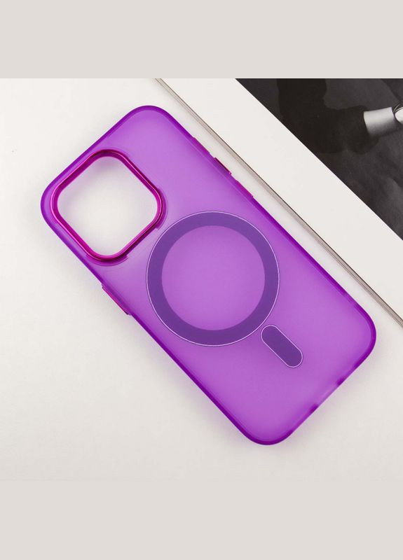 Чехол TPU+PC Lily with MagSafe для Apple (6.7") Сиреневый | Purple Epik iPhone 15 Pro Max (300582619)