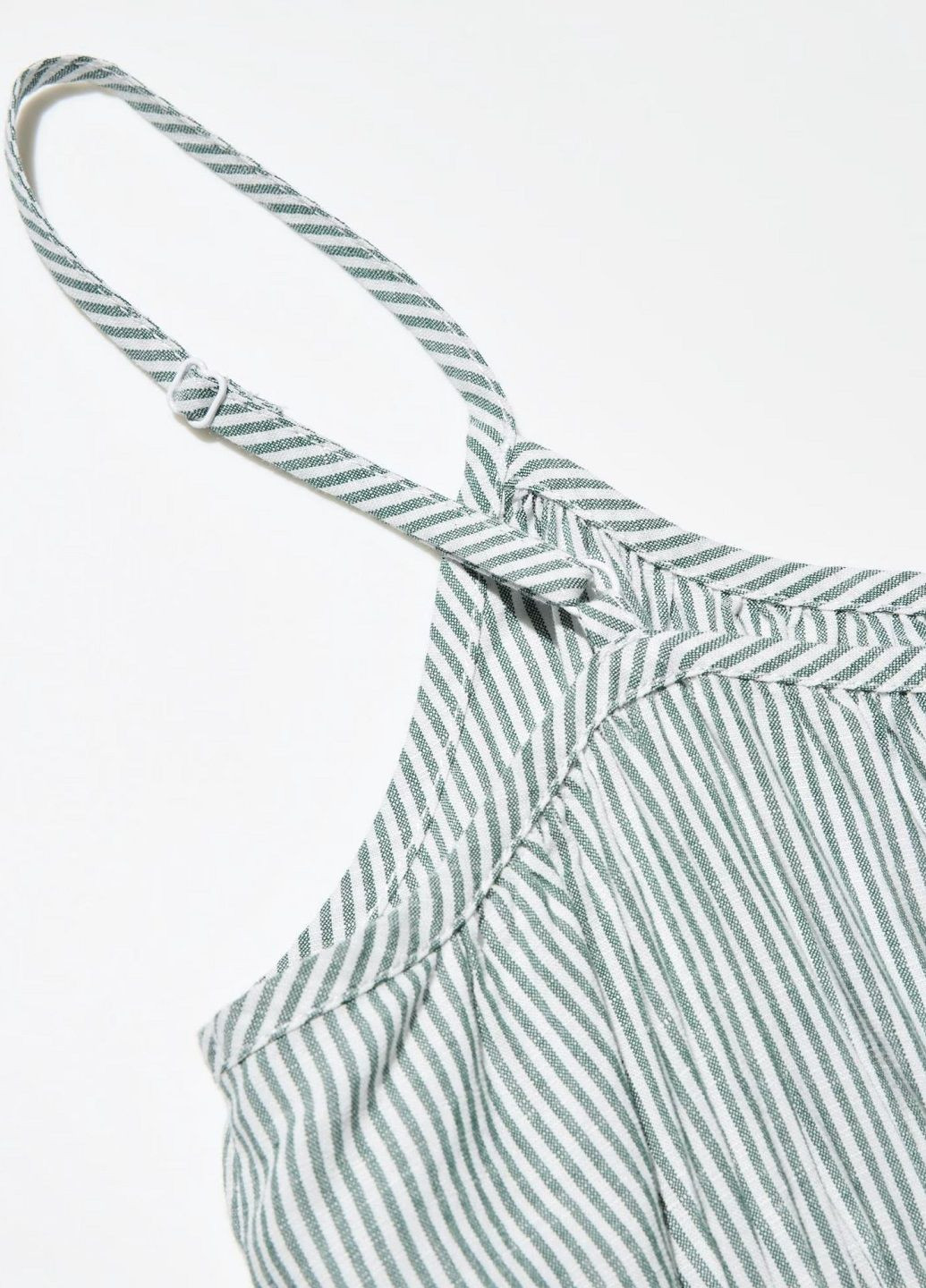 Светло-зеленое платье Uniqlo в полоску