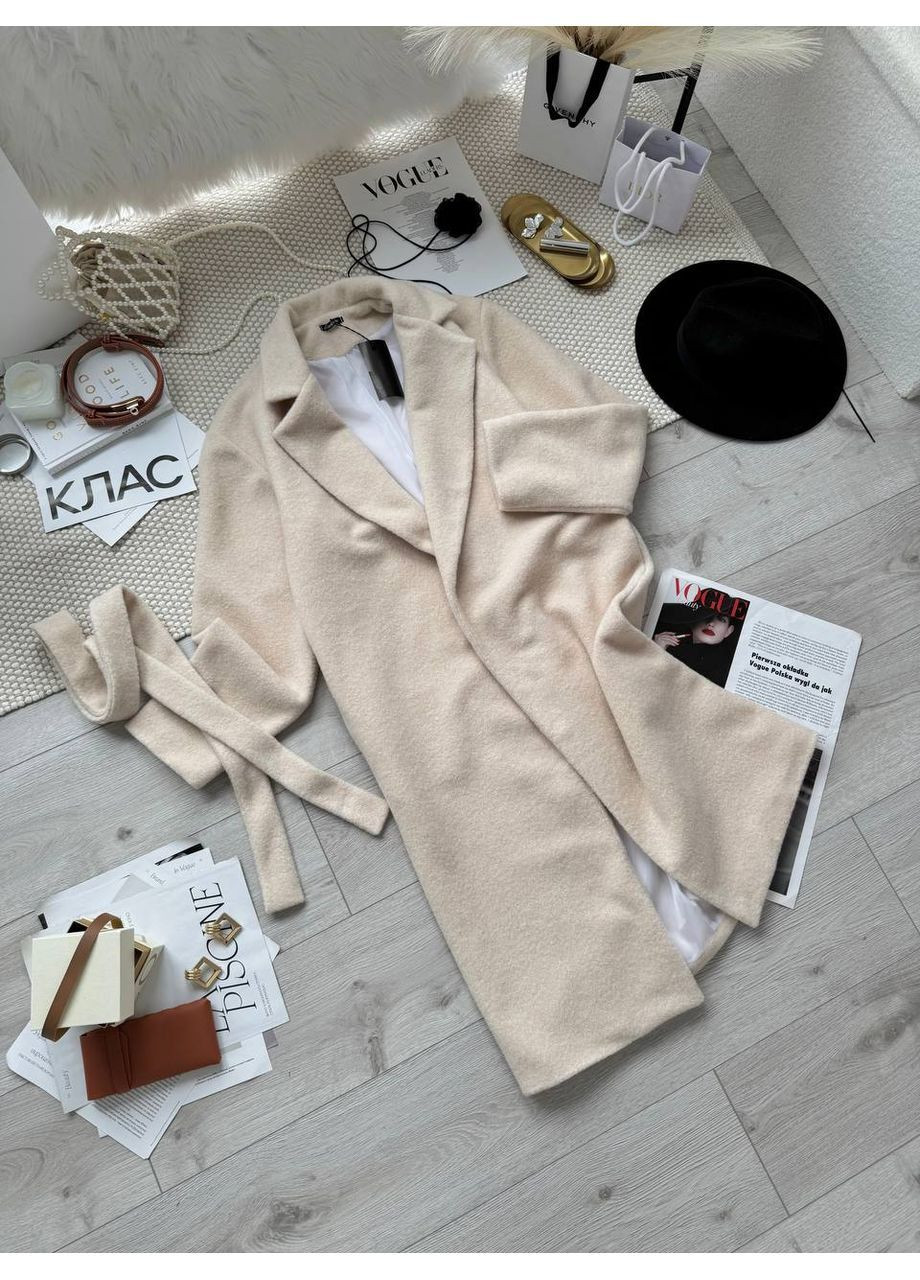 Молочне демісезонне Пальто жіноче кашемірове Style Point